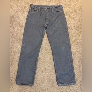 Levi’s Gray 501 Straight Leg Jeans, size 38 x 34. Only worn once.